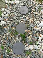 Slate circular stepping stones