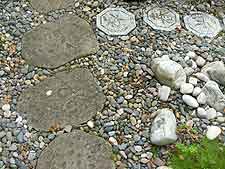 Close-up of stepping stones